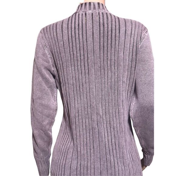 Pulp V neck knit fleece mix pullover raisin sweater top M - Picture 3 of 7